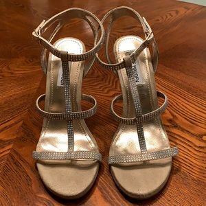 Steve Madden rhinestone/nude heels